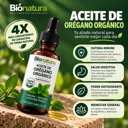 ACEITE DE ORÉGANO ORGÁNICO EN GOTAS| BIENESTAR DIGESTIVO | Bionatura®